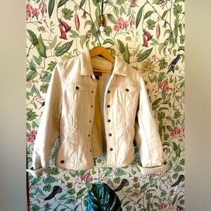 Ralph Lauren Cream Jacket with Shearling Collar